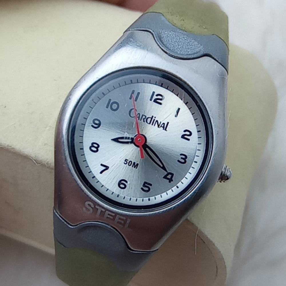 Ladies cardinal steel sports watch